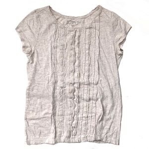Ann Taylor LOFT Cream Lace T-Shirt (XS)